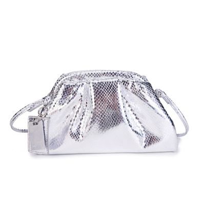 Bolsa Cobra Alto Brilho Prata