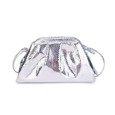 Bolsa Cobra Alto Brilho Prata