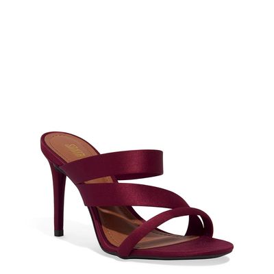 Mule Tecido Cetim Rainha Bordô