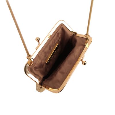 Bolsa Malha Metal Ouro