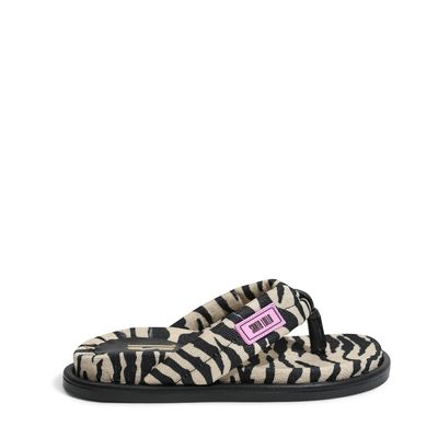 Rasteira Infantil Animal Print Linho