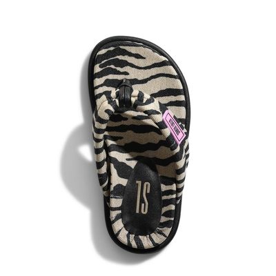 Rasteira Infantil Animal Print Linho