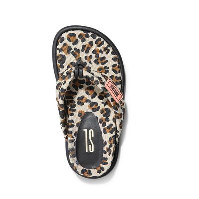 Rasteira Infantil Animal Print Linho