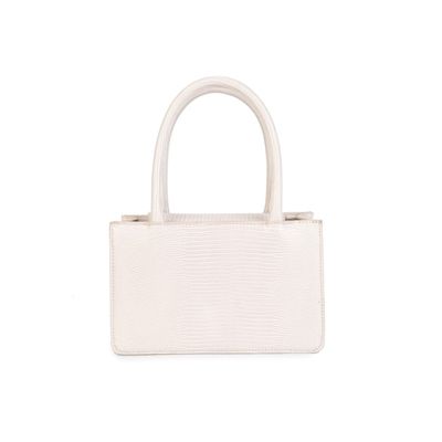 Bolsa Lizard Branco Gelo