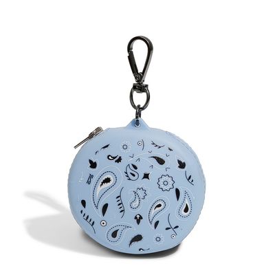 Chaveiro Porta Moedas Borracha Azul