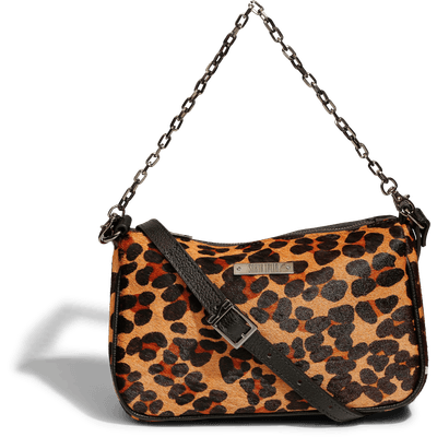 Bolsa Couro Pelo Estampa Onça