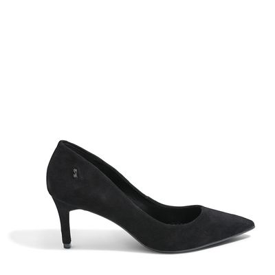 Scarpin Camurça Cabra Preto