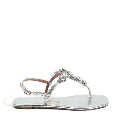 Rasteira Cristal Prata
