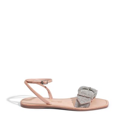 Rasteira Couro Confort Nude Rosado