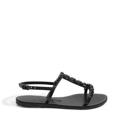 Rasteira Napa Santorine Preto