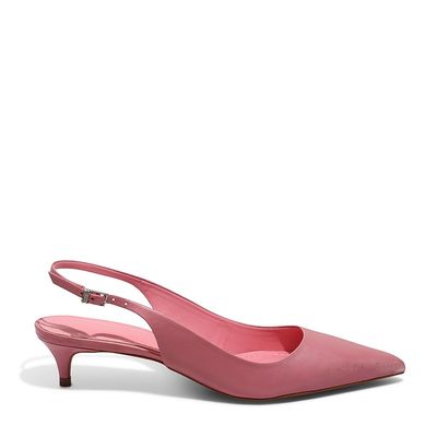 Scarpin Couro Confort Rosa Chiclete
