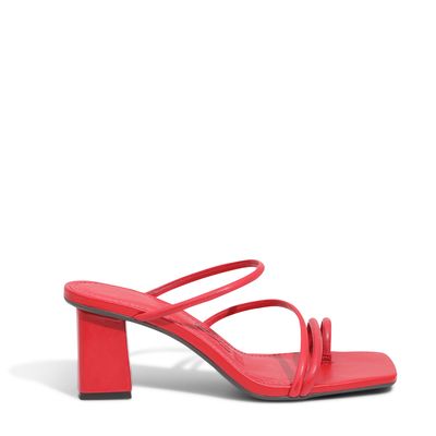 Mule Couro Nobre Soft Vermelho Chilli