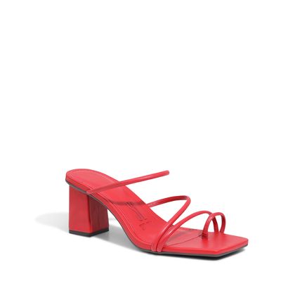 Mule Couro Nobre Soft Vermelho Chilli