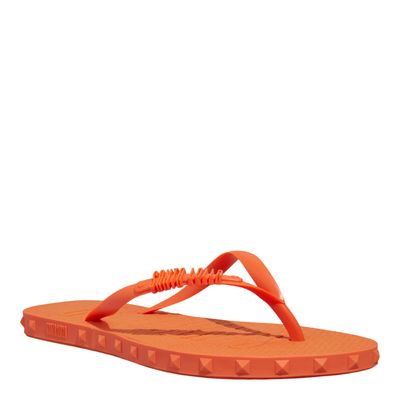 Chinelo Flip Flop Borracha Laranja Flame Spikes