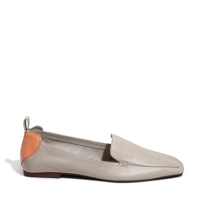 Mocassim Couro Confort Branco Gelo
