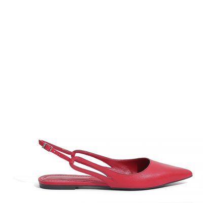 Sapatilha Couro Confort Vermelho Chilli
