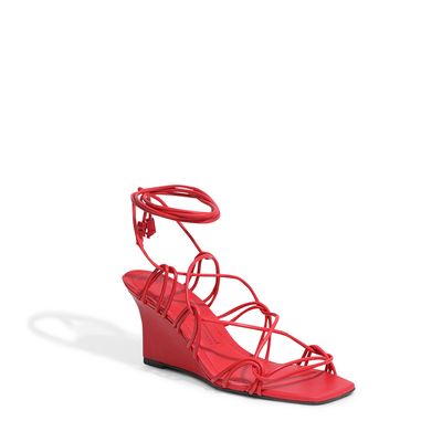 Sandália Couro Pelica Premium Vermelho Chilli