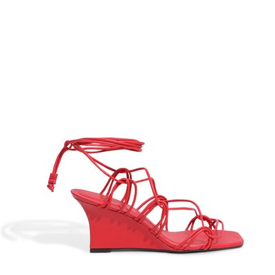 Sandália Couro Pelica Premium Vermelho Chilli