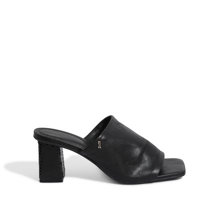 Mule Couro Nobre Soft Preto