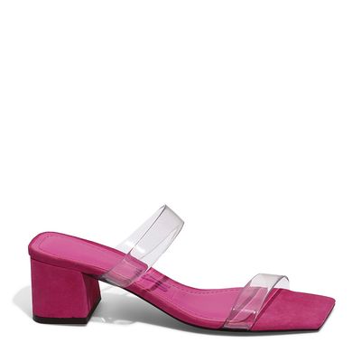 Mule Camurça Cabra Magenta