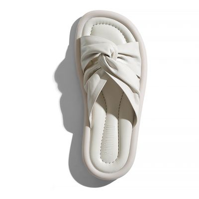 Rasteira Couro Nobre Soft Branco Gelo