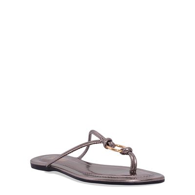 Rasteira Metalizada Reflexo Prata