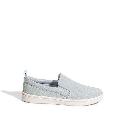 Tênis Slip On Tecido Jeans Farol Blu