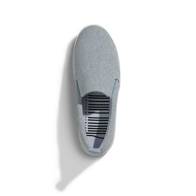 Tênis Slip On Tecido Jeans Farol Blu