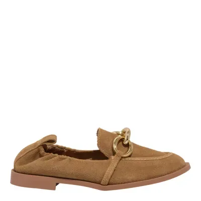 Mocassim Couro Camurça Caramelo