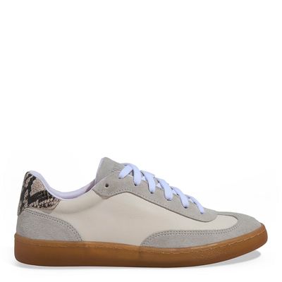 Tênis Couro Camurça Cinza