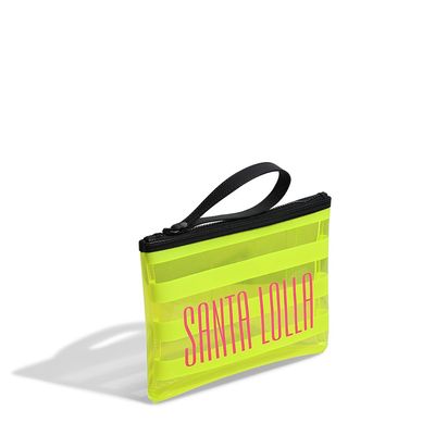 Clutch Pvc Amarelo Neon