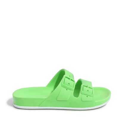Sandália Slide Infantil Verde Poison Borracha