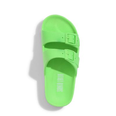 Sandália Slide Infantil Verde Poison Borracha