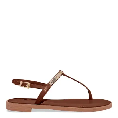 Rasteira Napa Madri Marrom