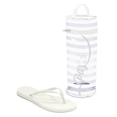 Flip Flop Borracha Branco Com Necessaire