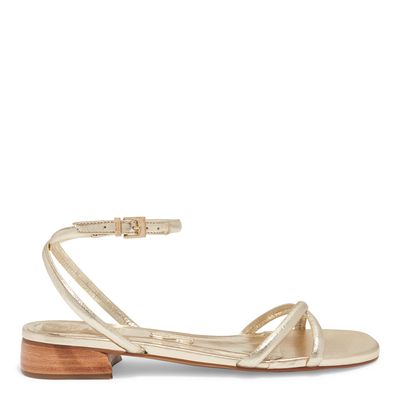 Rasteira Metalizada Dourada