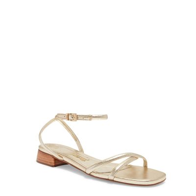 Rasteira Metalizada Dourada