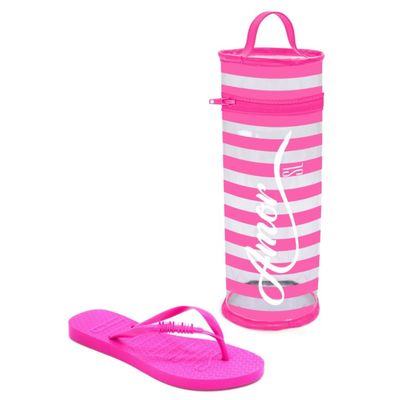 Flip Flop Borracha Rosa Neon