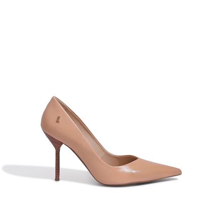 Scarpin Couro Confort Laranja Pêssego