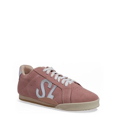 Tênis Couro Camurça Rose