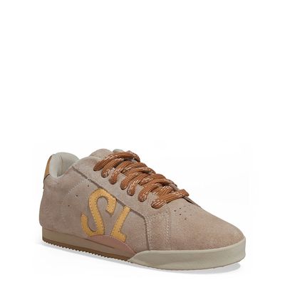 Tênis Couro Camurça Bege