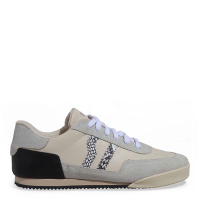 Tênis Couro Camurça Cinza