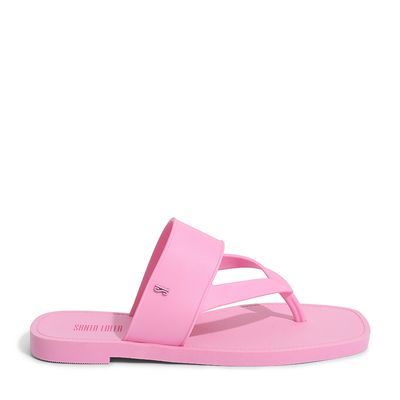 Rasteira Borracha Rosa Chiclete