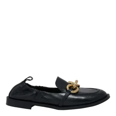 Mocassim Couro Floater Preto