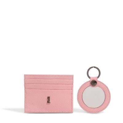 Porta Cartão Couro Floater Rosa Chiclete