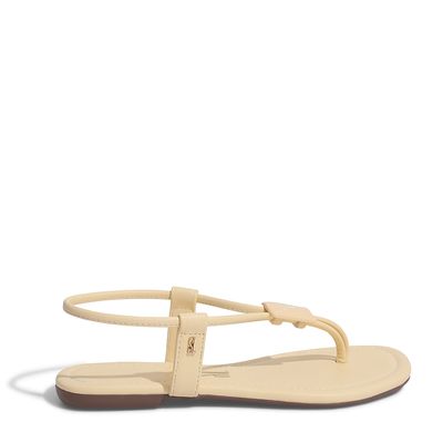 Rasteira Napa Santorine Creme