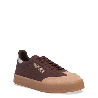 Tênis Couro Camurça Marrom