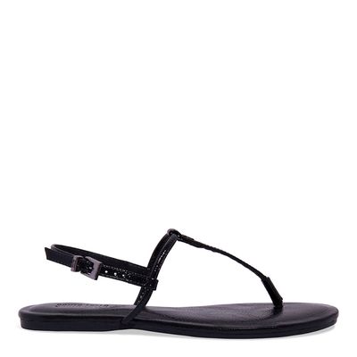 Rasteira Thong Verniz Wetting Preta