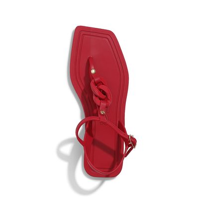 Rasteira Borracha Vermelho Chilli