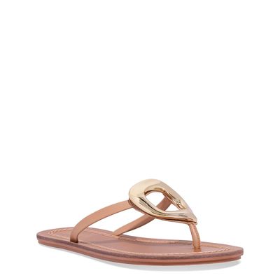 Rasteira Napa Santorine Bege Palha